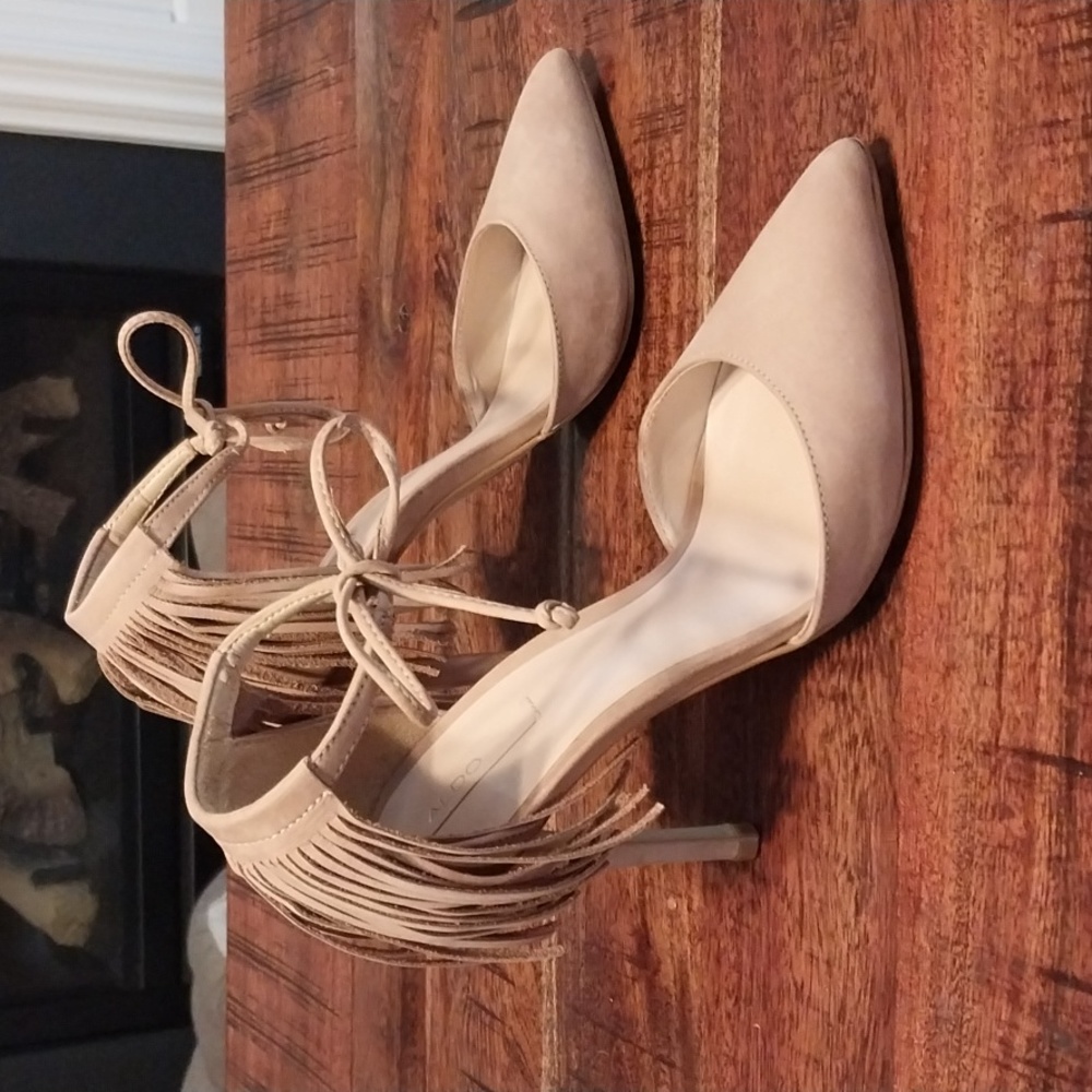 Aldo Blush fringed heel